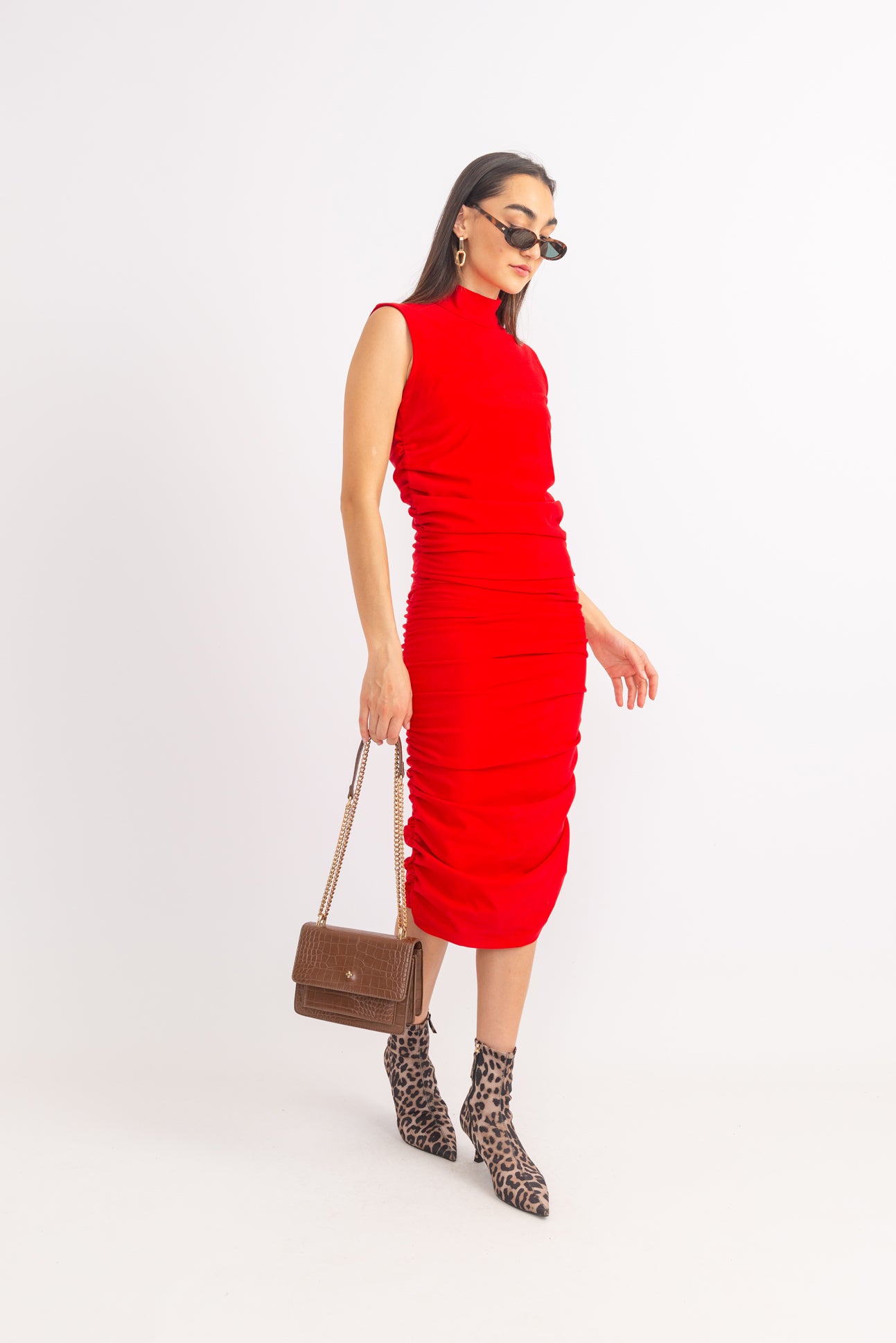 NEW YORK Ruched Dress