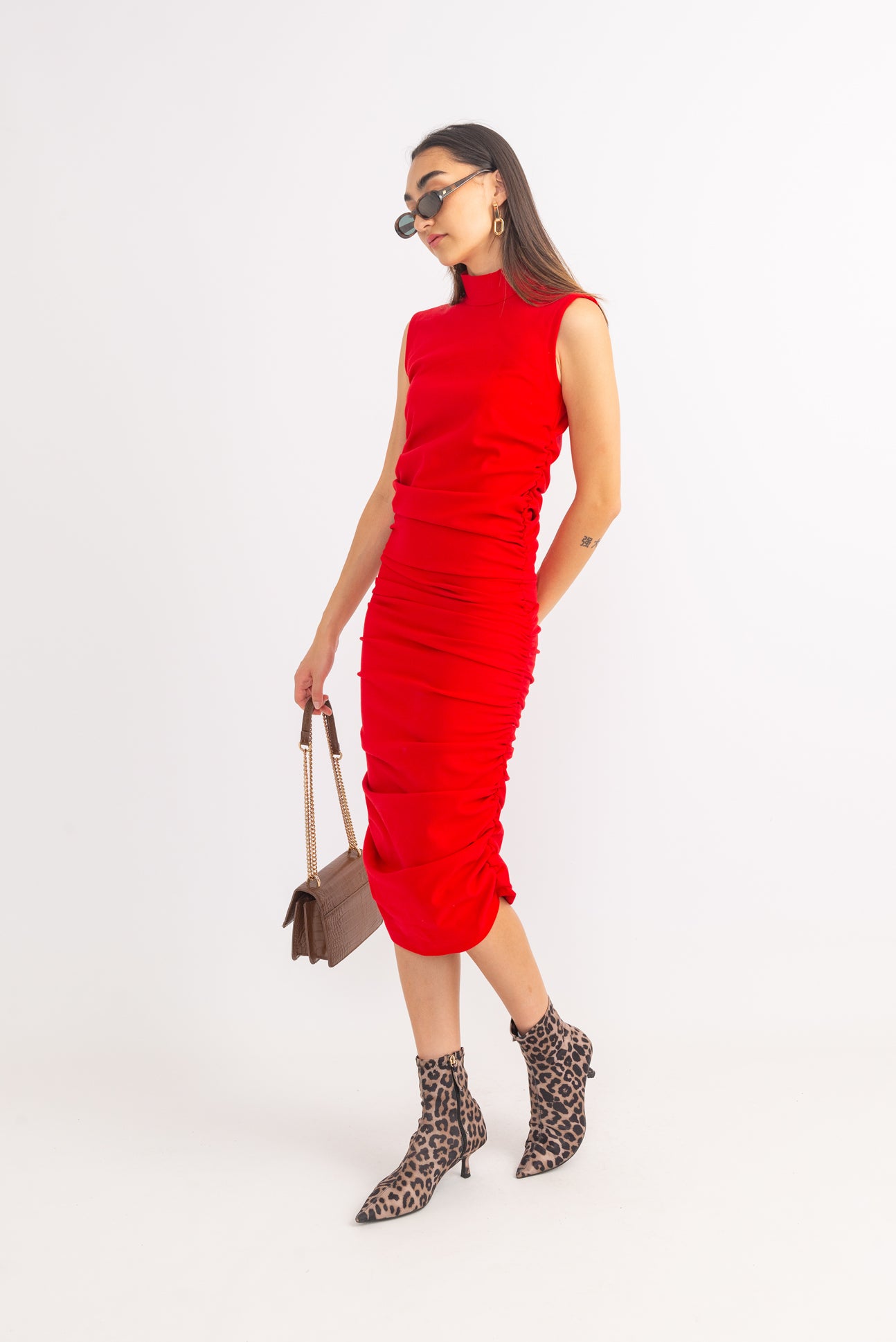 NEW YORK Ruched Dress
