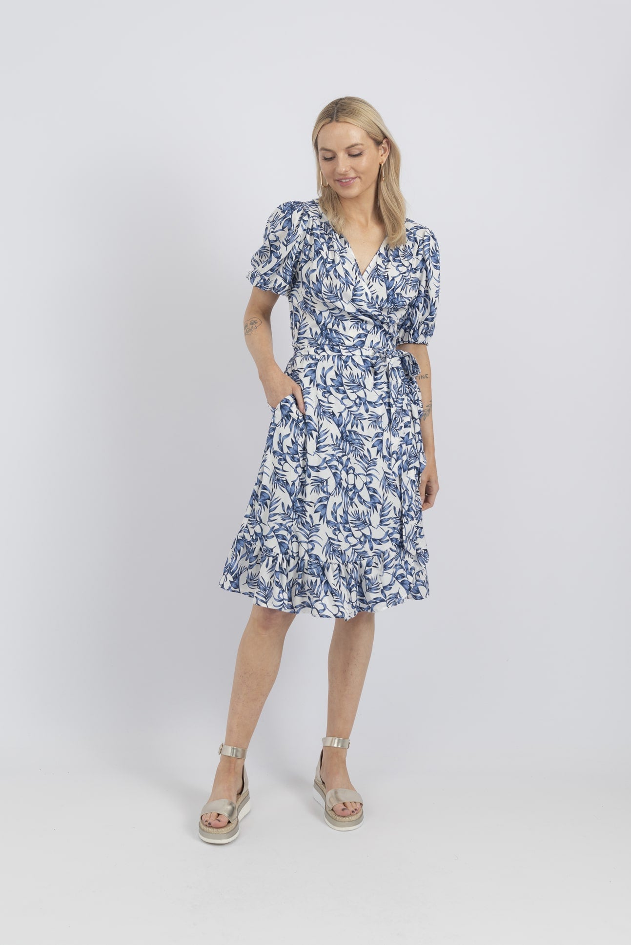 RIVERIA Short Wrap Dress