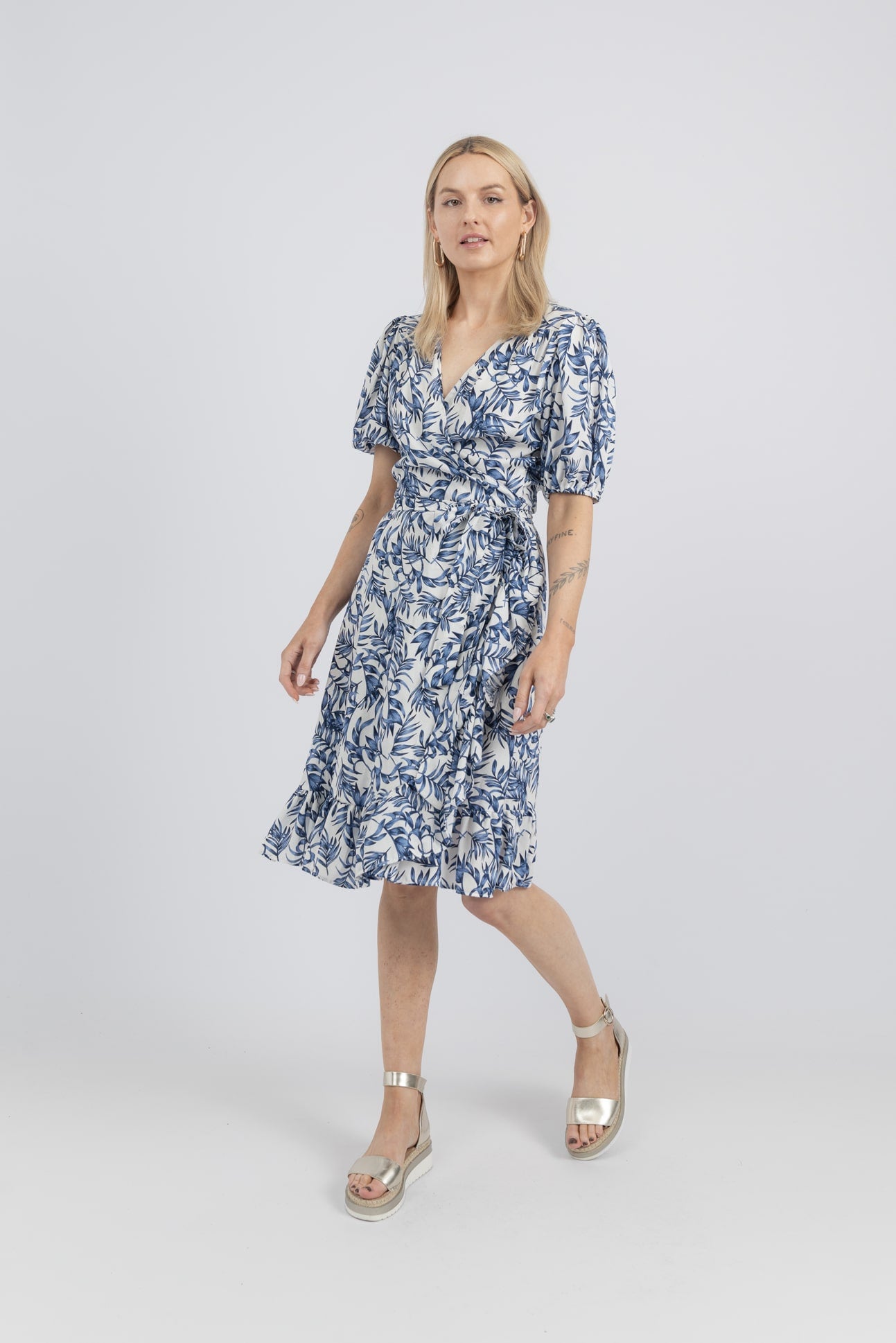 SS23 Azure Short Wrap Dress