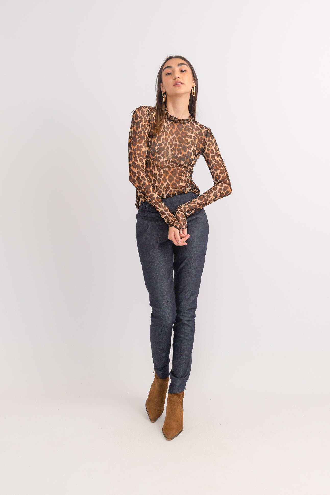 LONDON High Mesh Neck Top