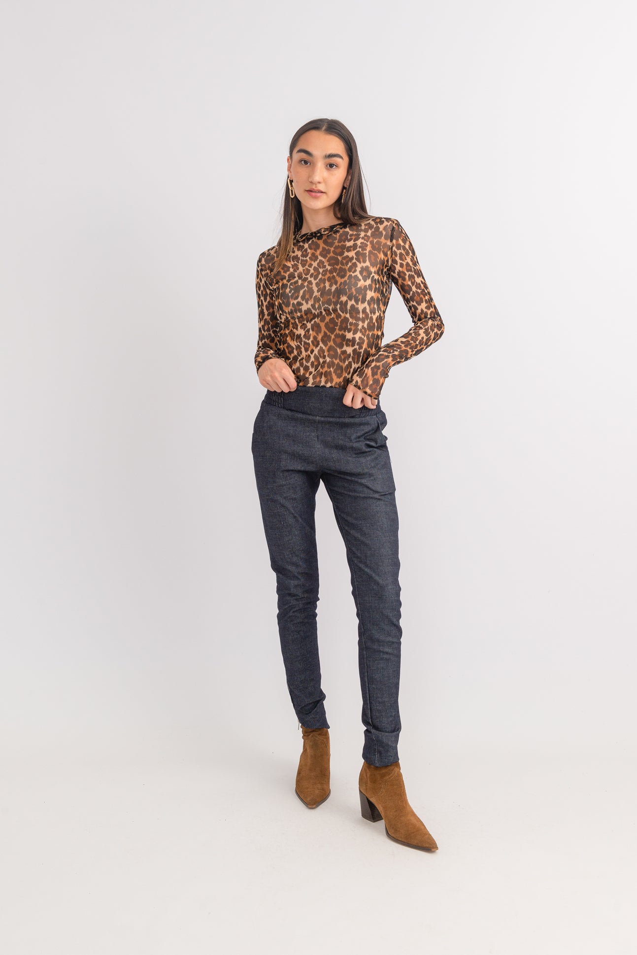 LONDON High Mesh Neck Top