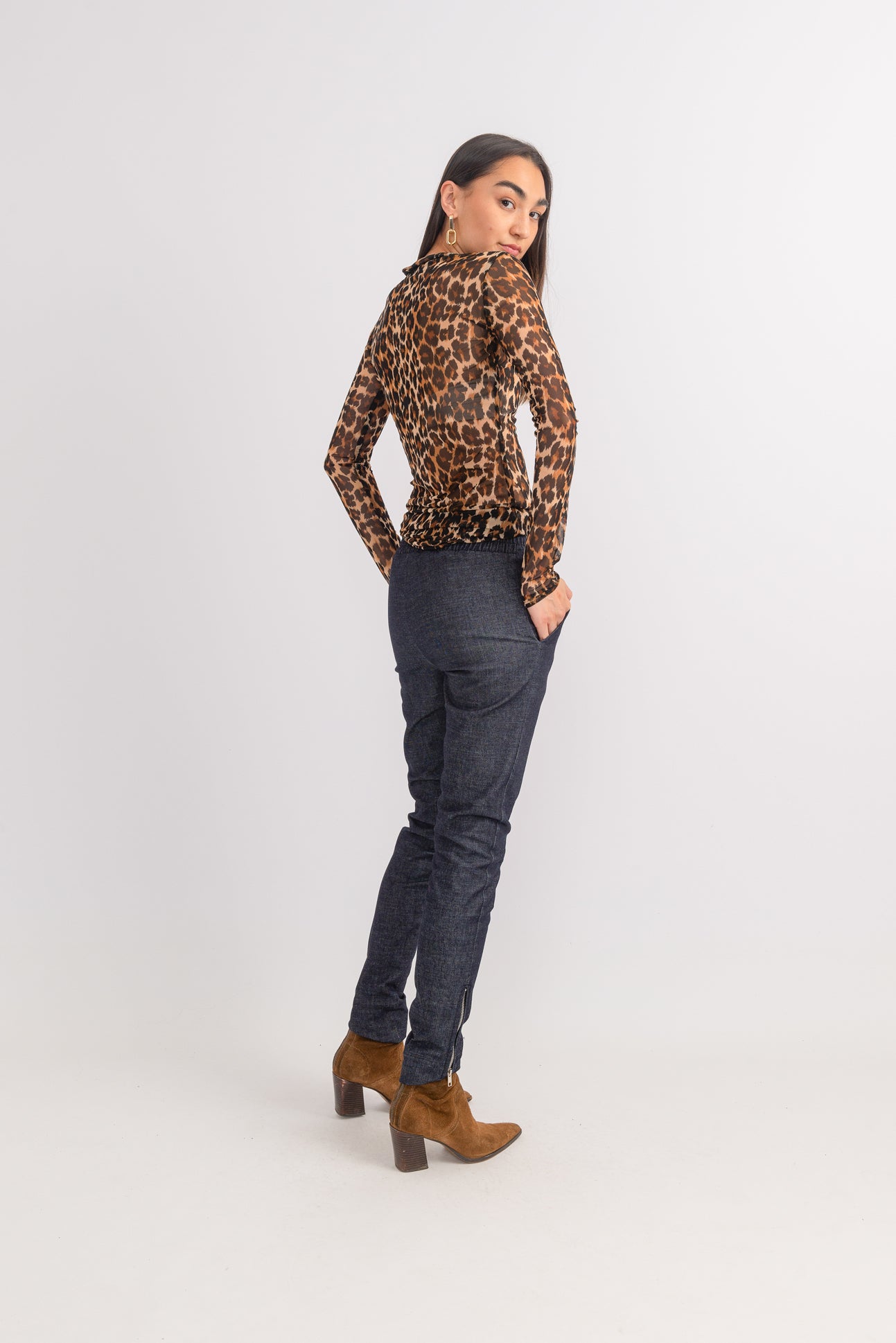 LONDON High Mesh Neck Top