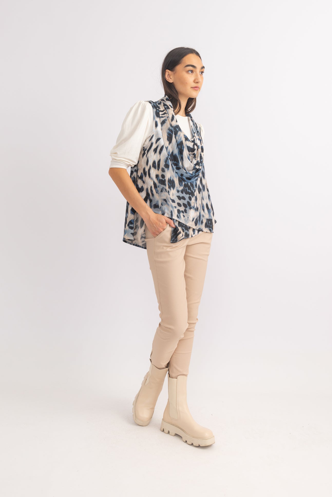 LONDON Cowl Neck Vest