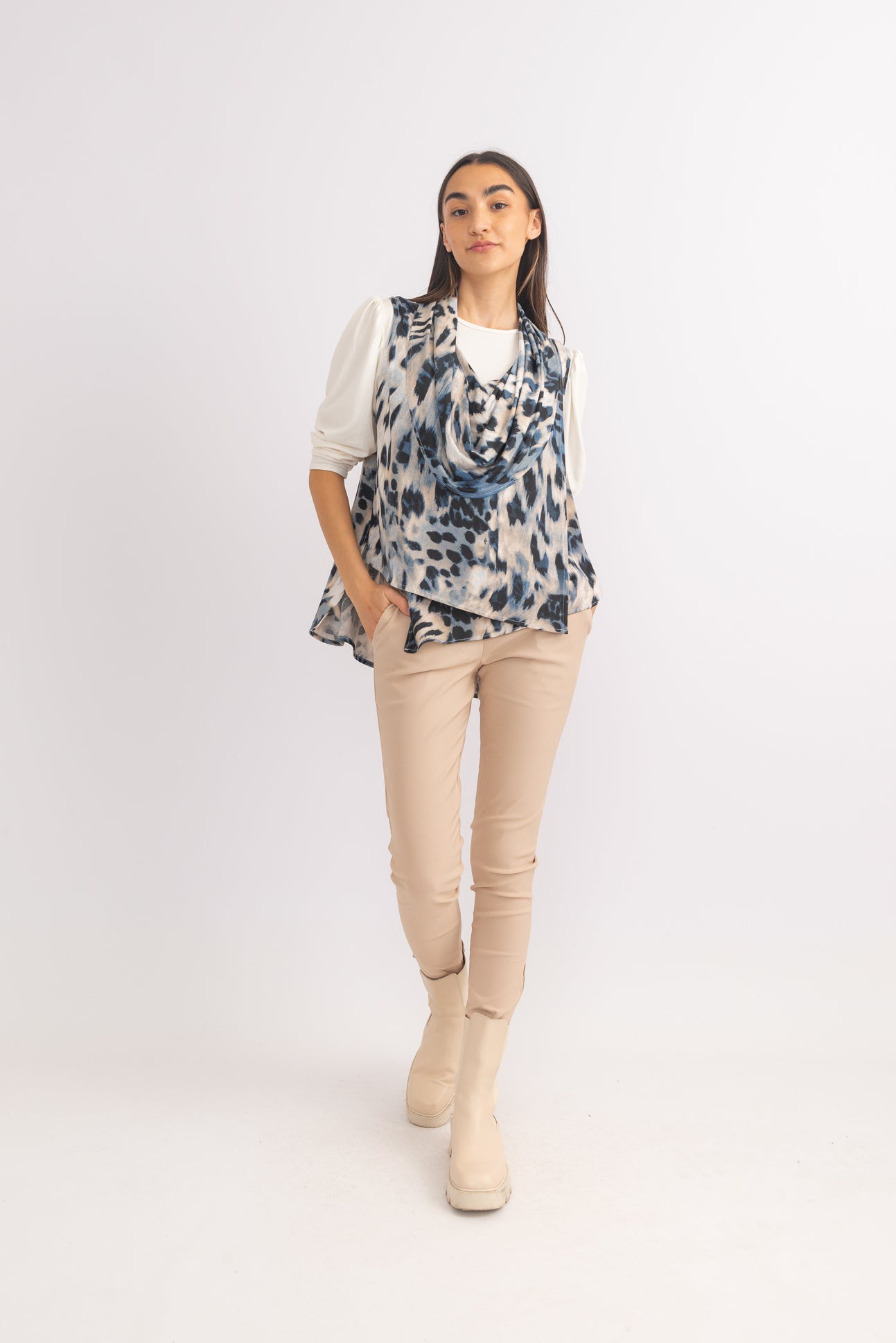 LONDON Cowl Neck Vest
