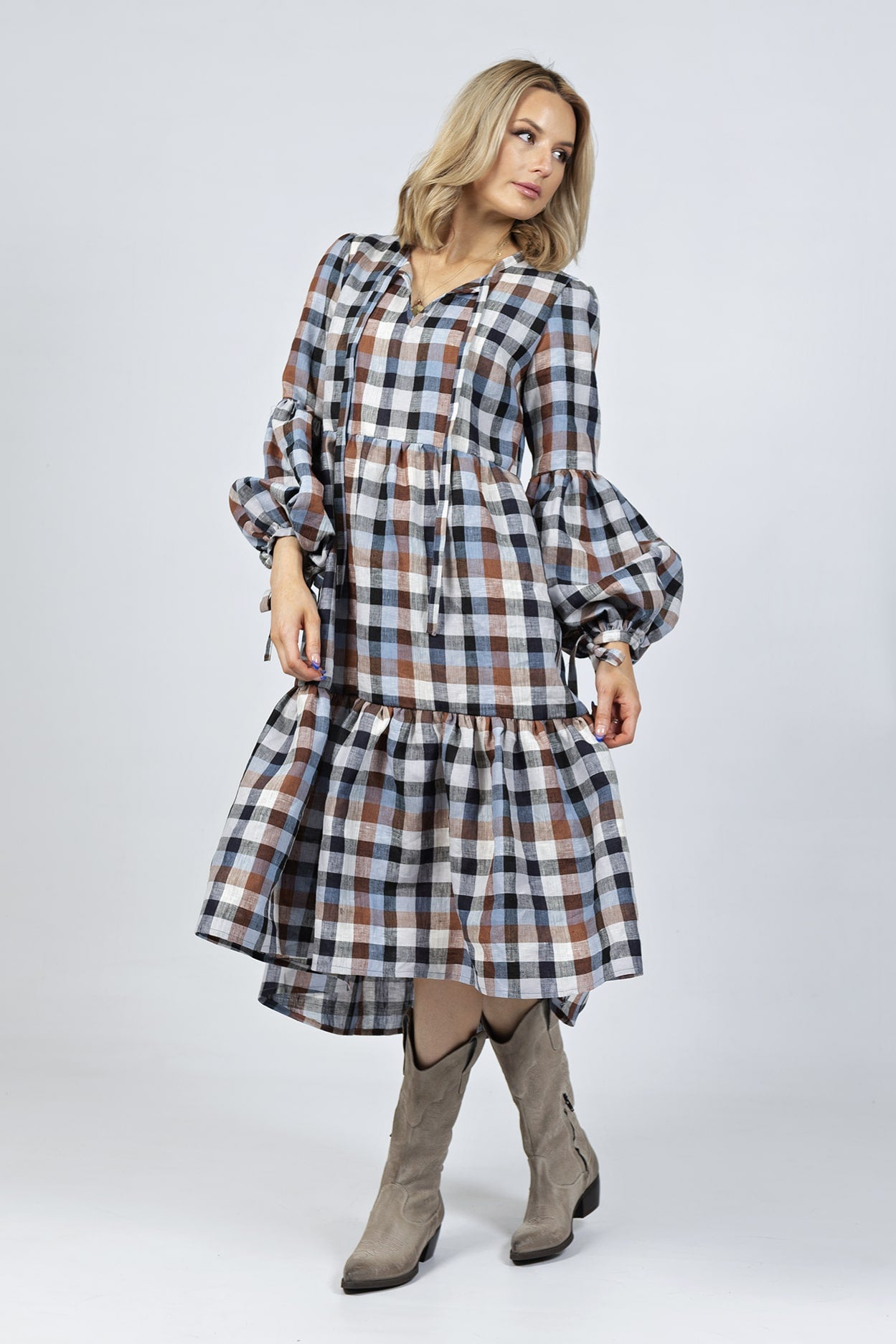 LONDON Linen Maxi Dress