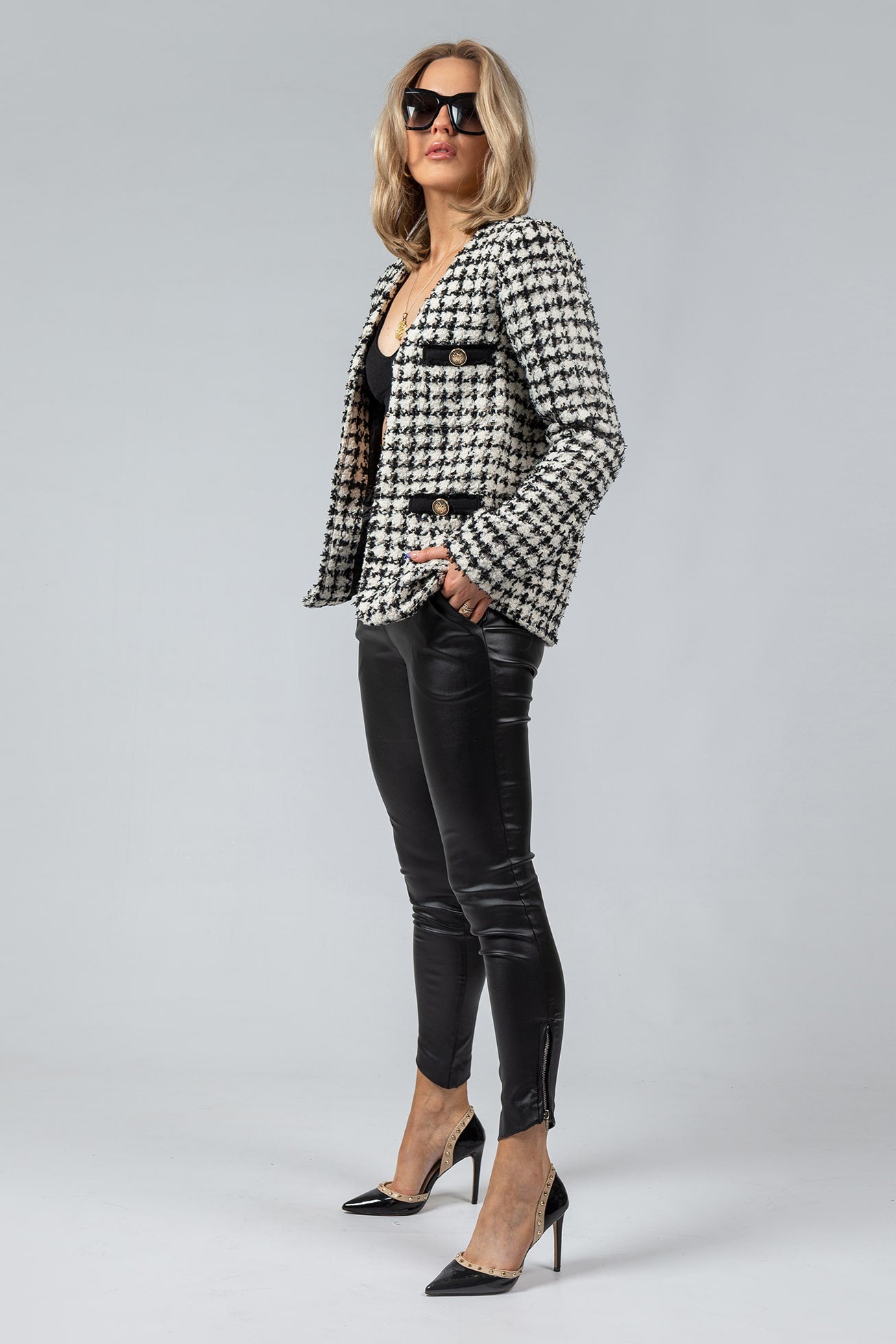 PARIS V Neck Chanel Jacket