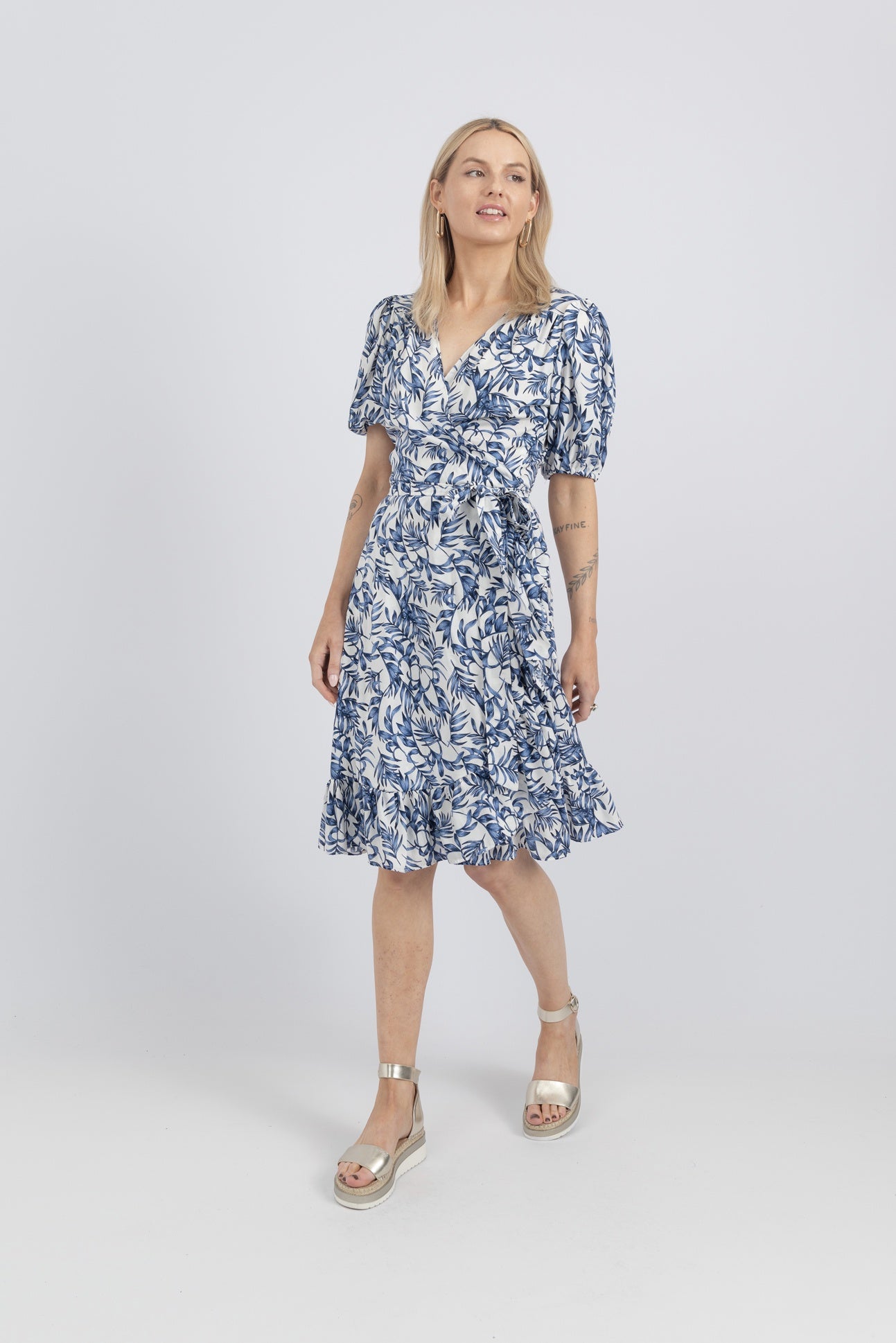 SS23 Azure Short Wrap Dress