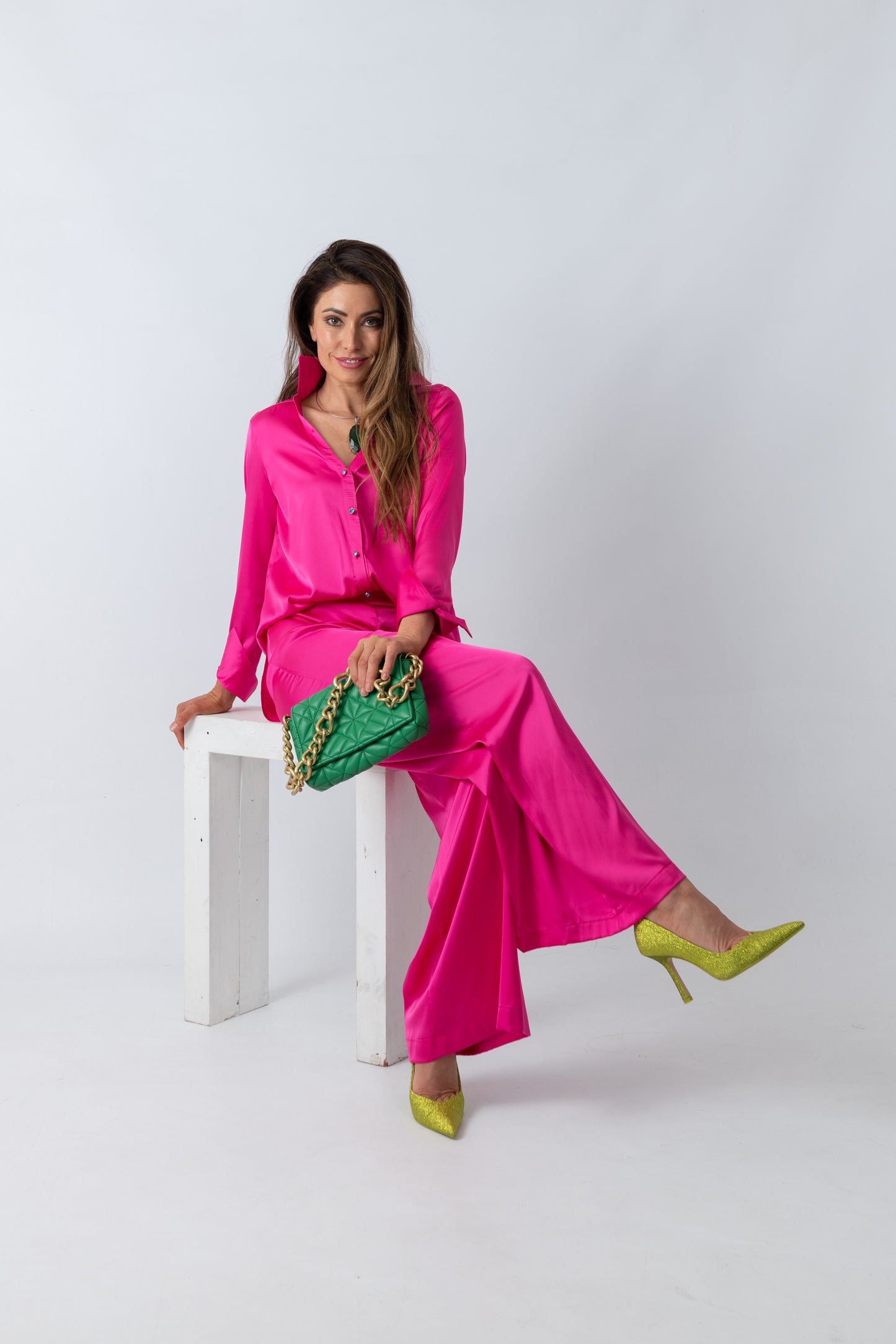 RIVERIA Satin Palazzo Pant