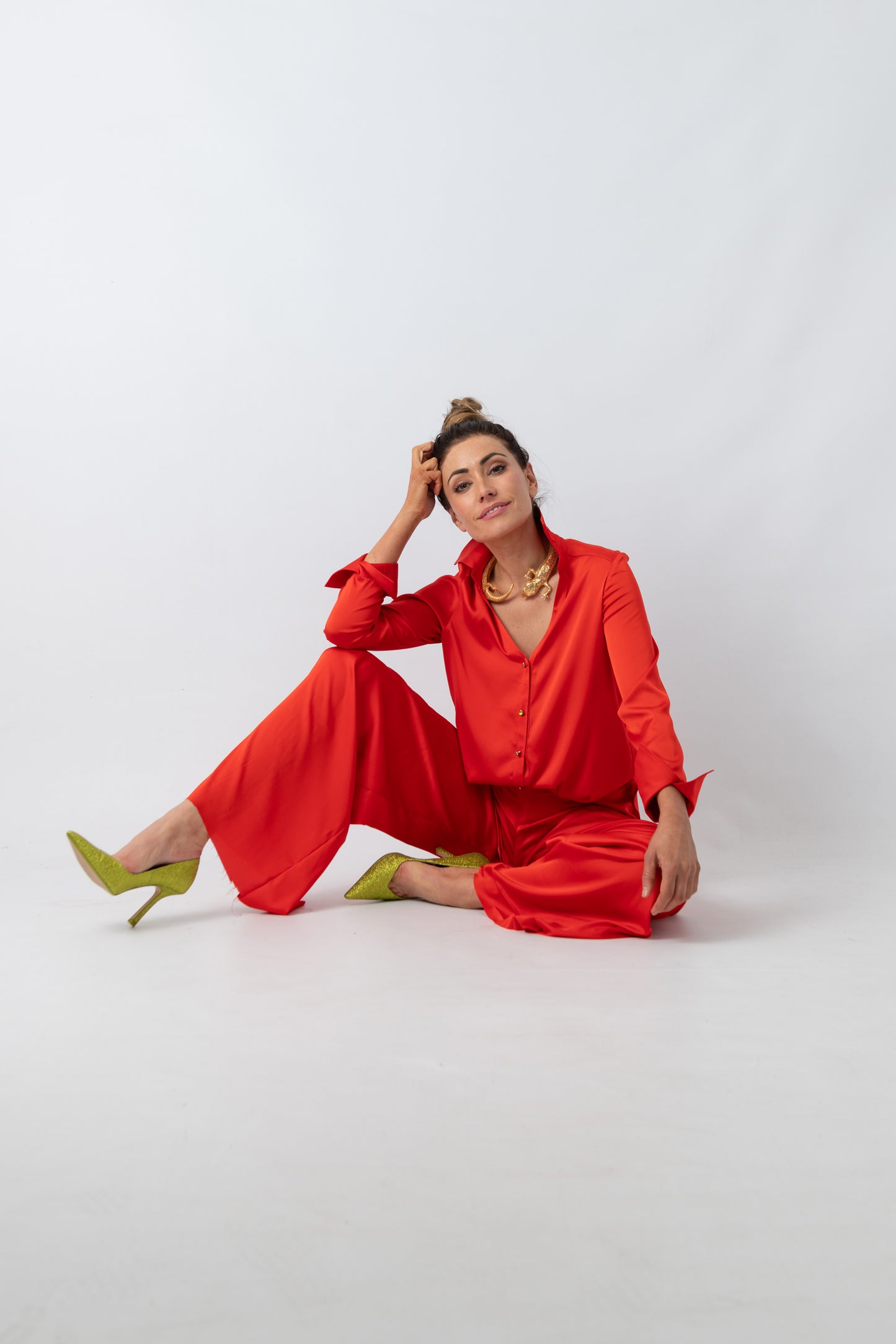 RIVERIA Satin Palazzo Pant
