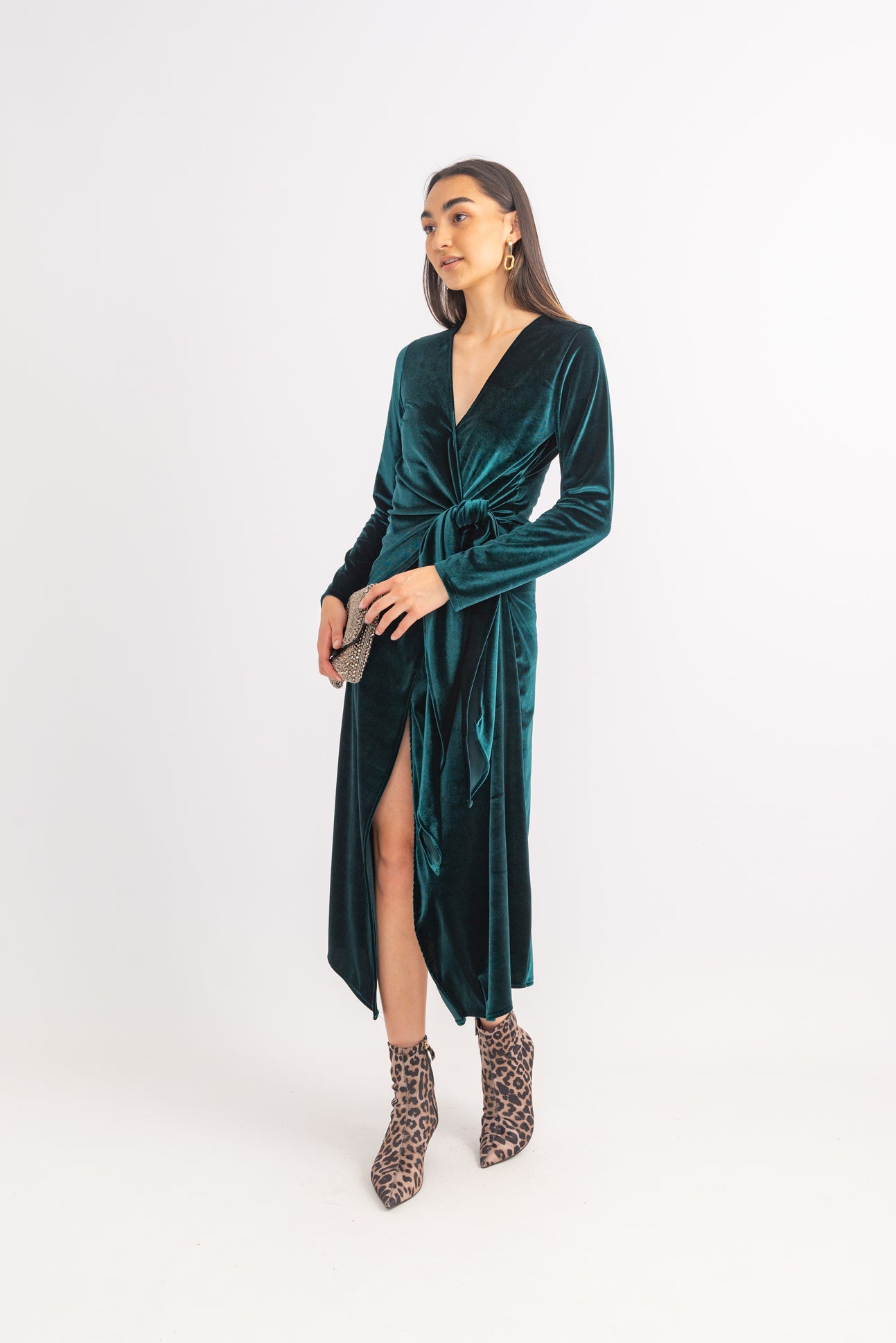 NEW YORK Mock Wrap Dress