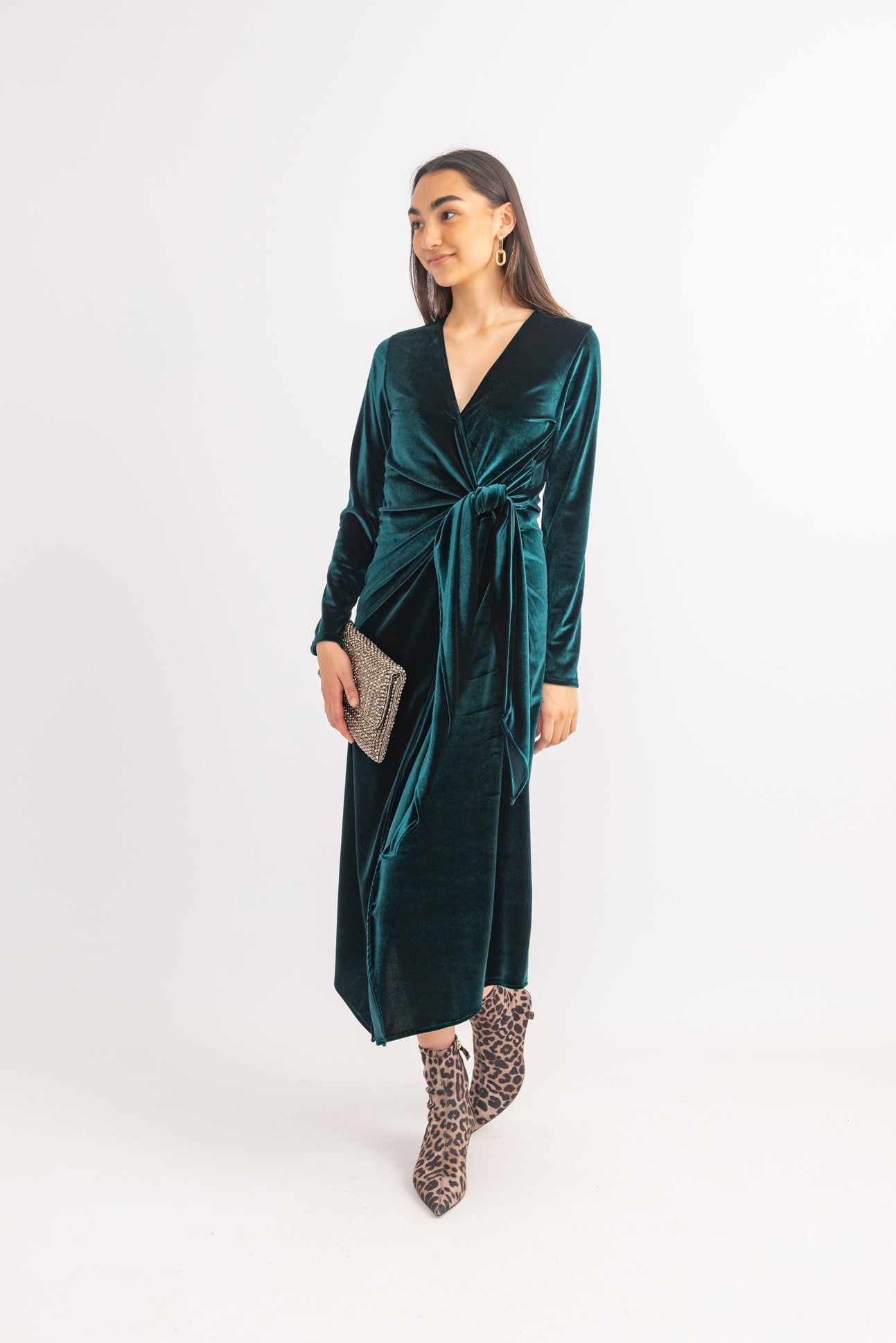 NEW YORK Mock Wrap Dress