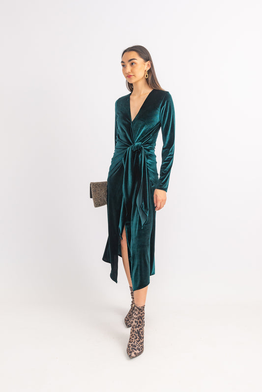 NEW YORK Mock Wrap Dress