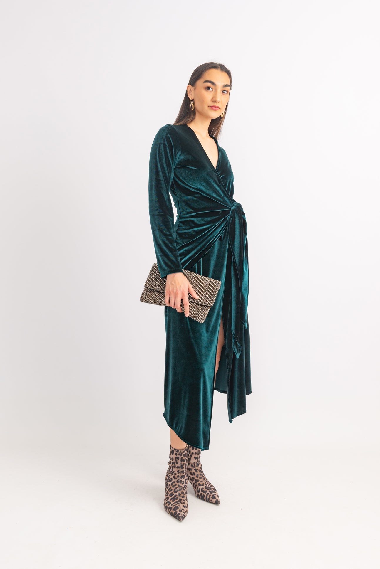 NEW YORK Mock Wrap Dress