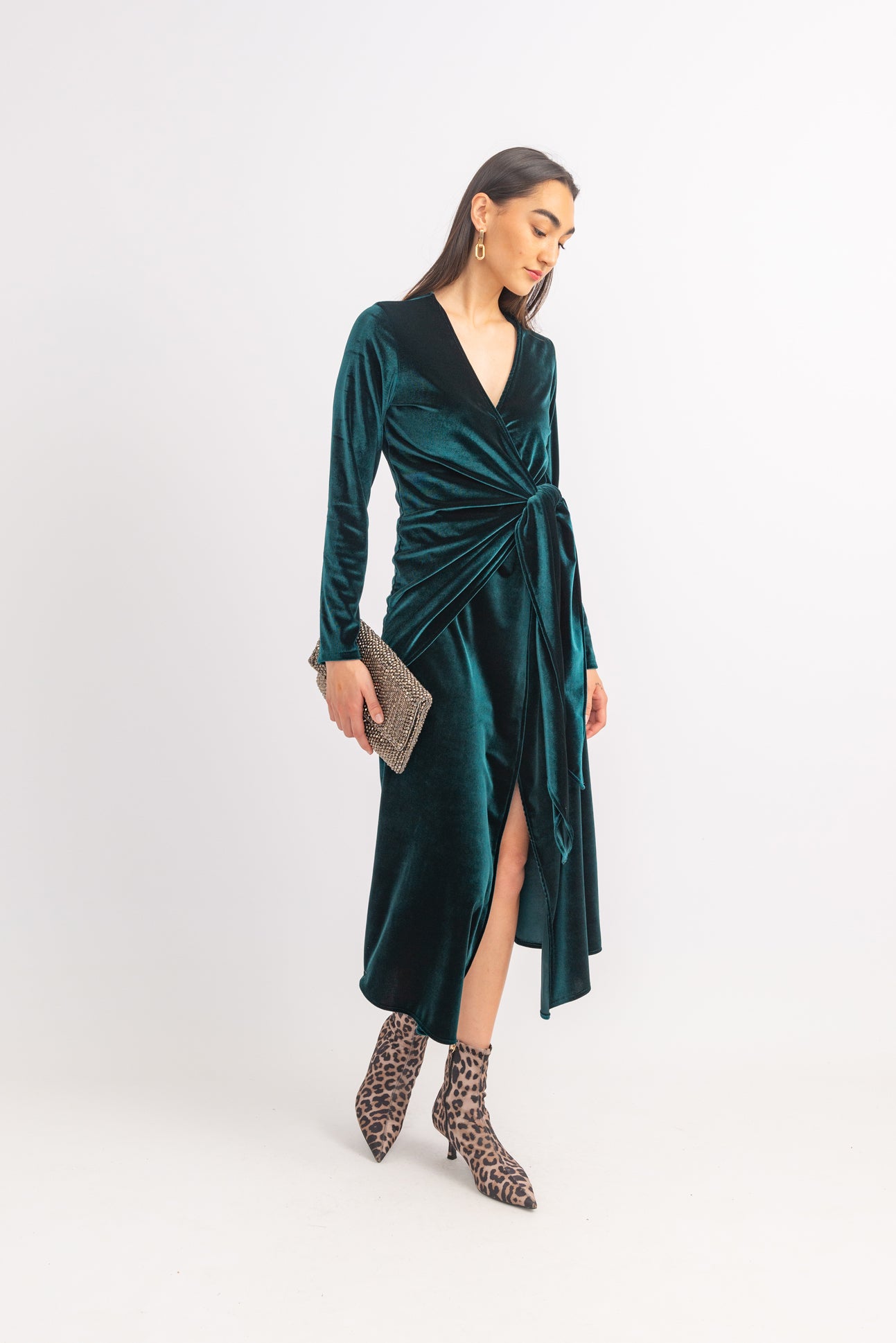 NEW YORK Mock Wrap Dress