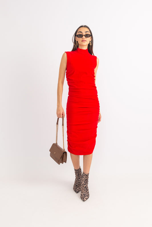 NEW YORK Ruched Dress