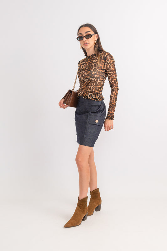LONDON High Mesh Neck Top