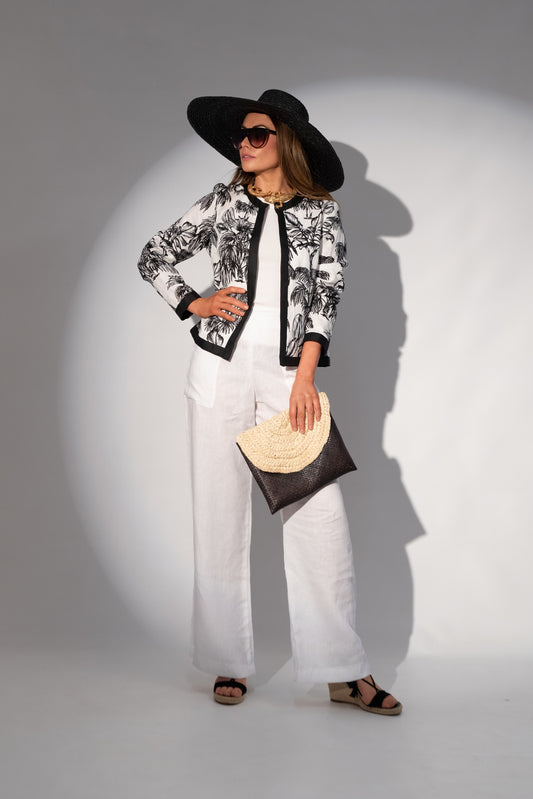 SINGAPORE Cropped Neck Jacket