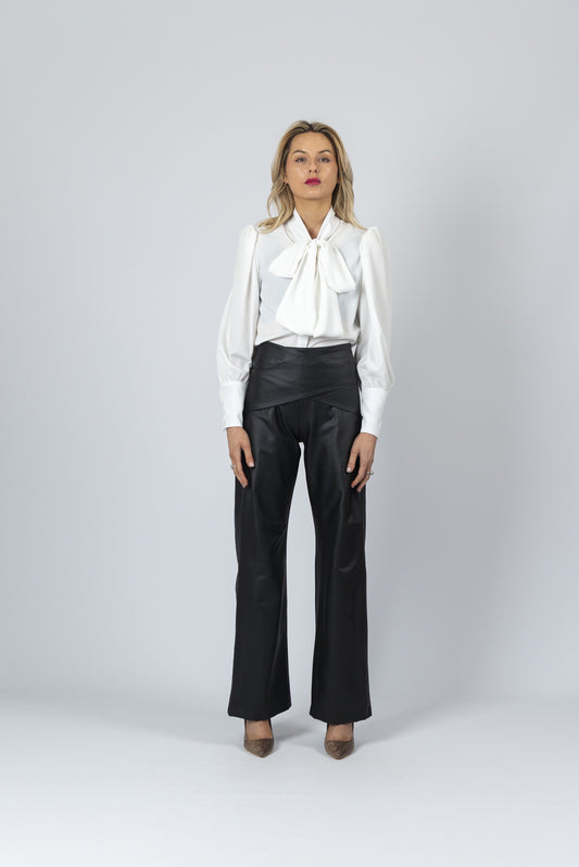 PARIS Leatherette Cross Front Pant