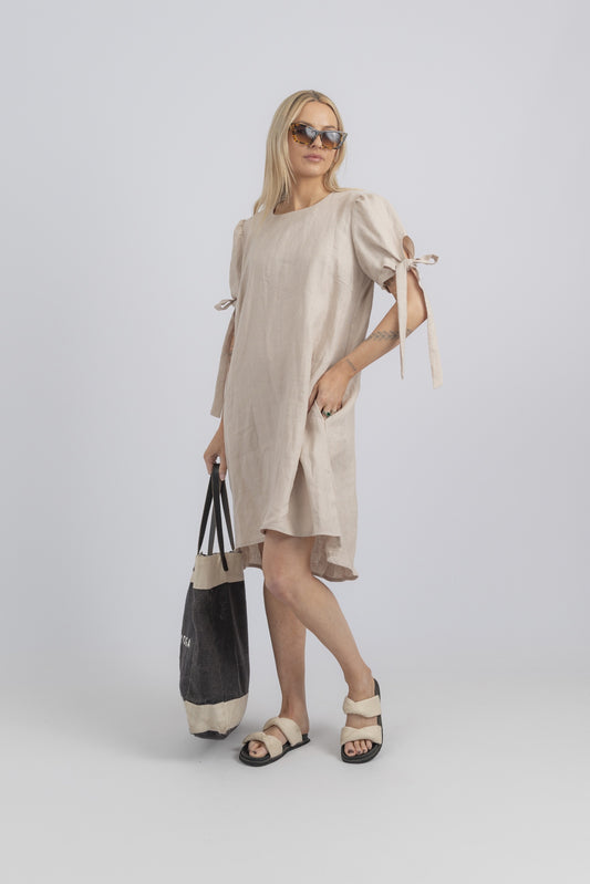 TUSCANY Bow Sleeve Dress
