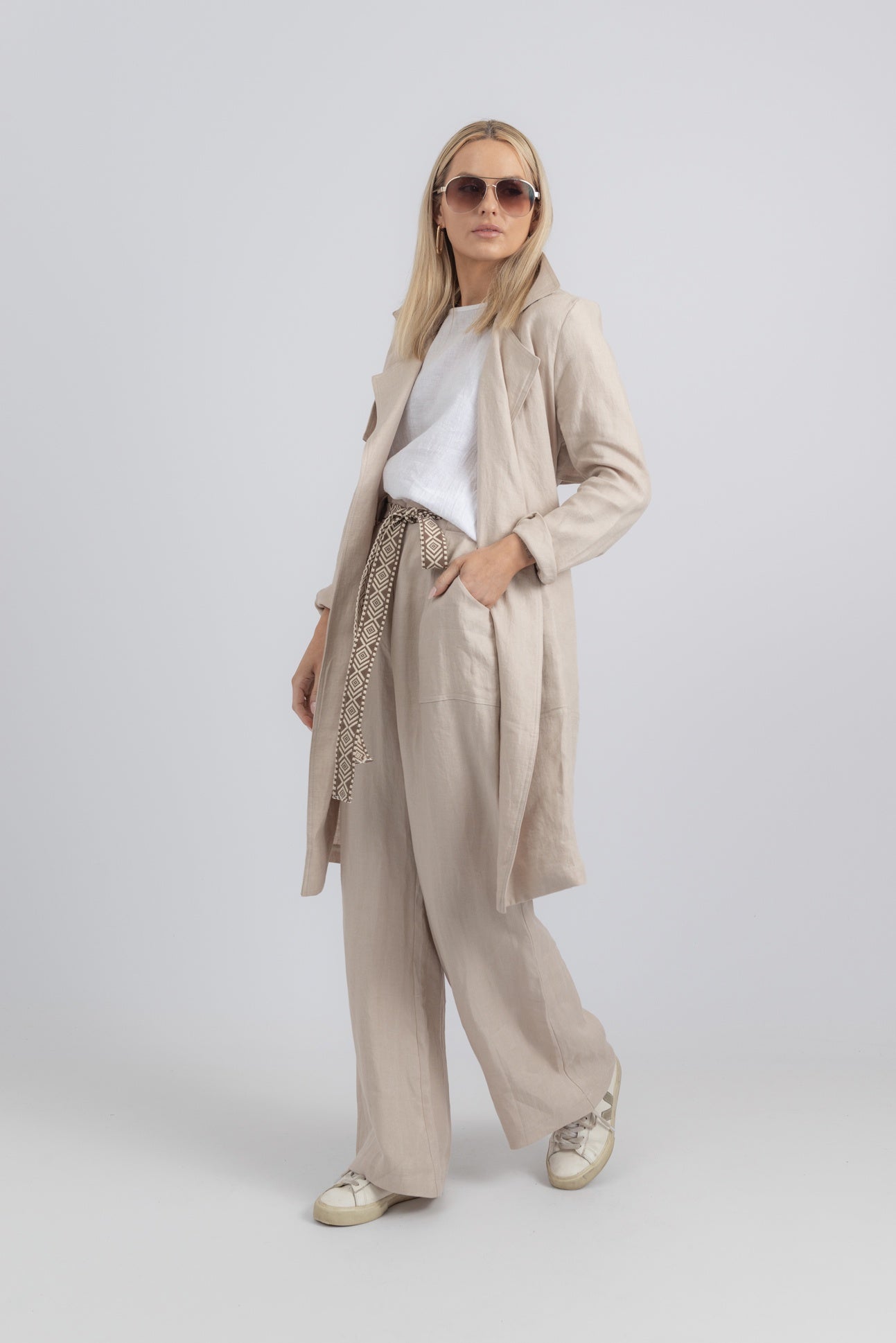 SS23 Earth Linen Trench
