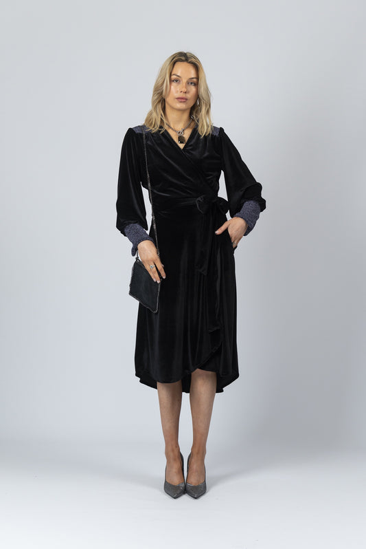PARIS Velvet Wrap Dress